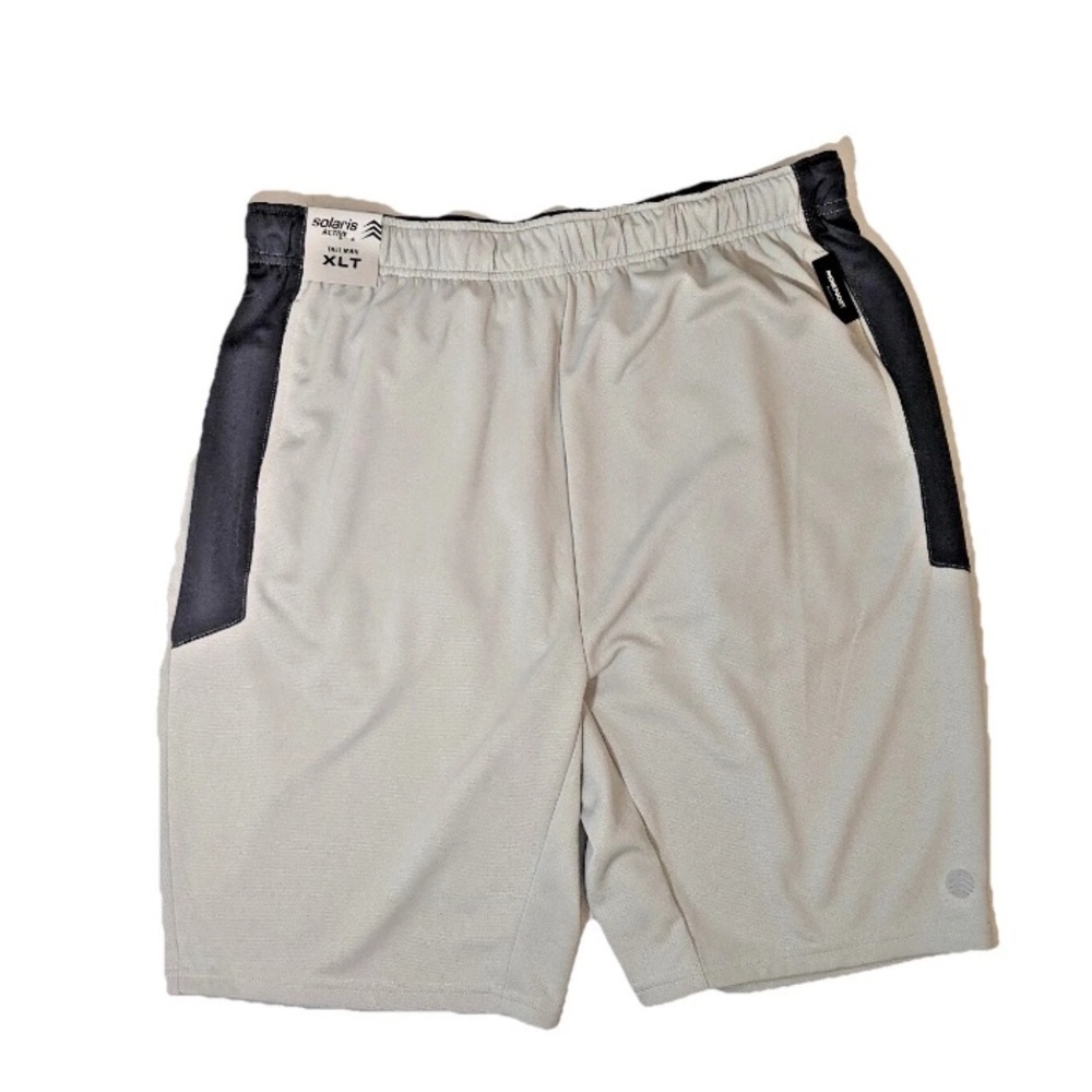 NEW Size XLT Tall Man Solaris Active Mesh Shorts 10" Inseam  Polyester Gray